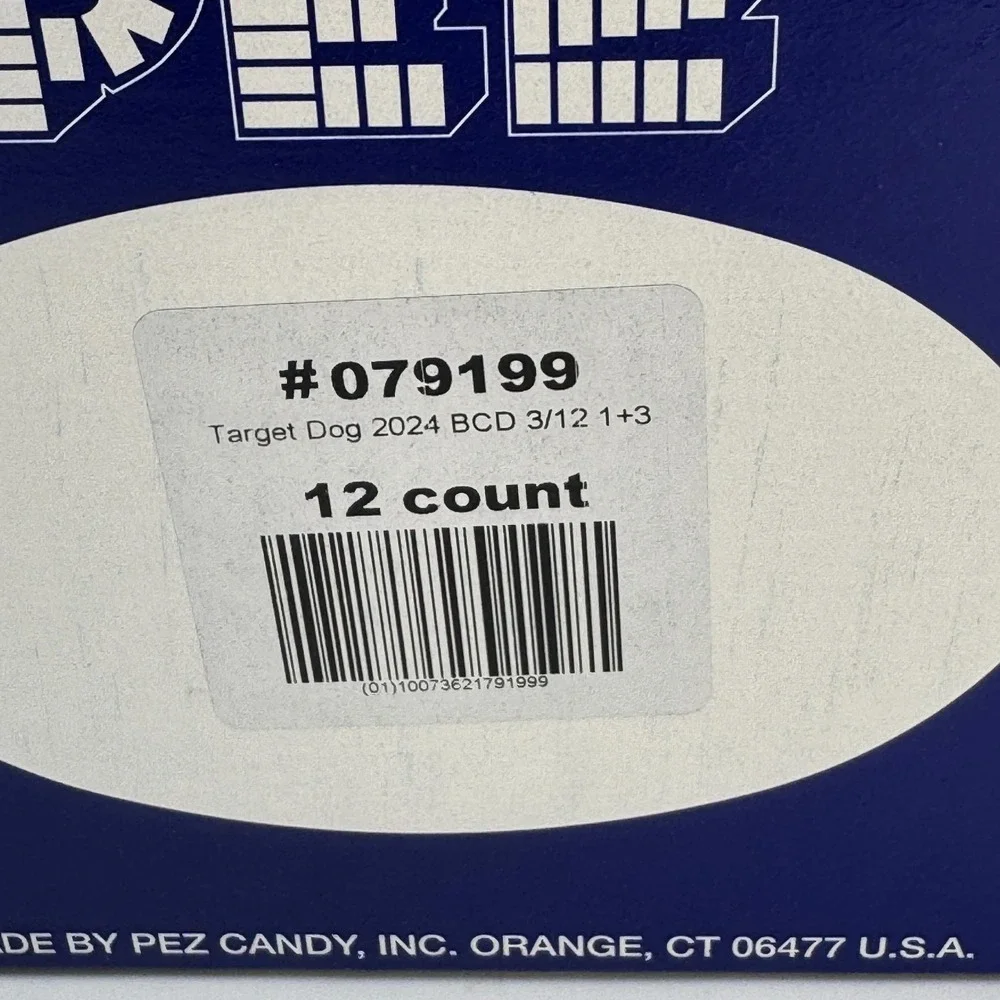 Pez Target Bullseye Dog Candy Dispenser 12 Count Display Case NEW